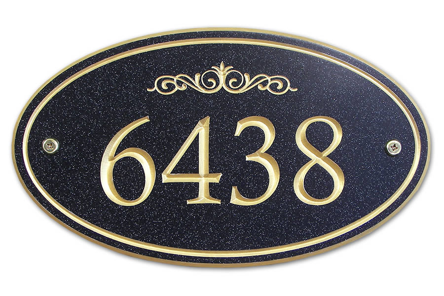 Corian Oval Address Plaque