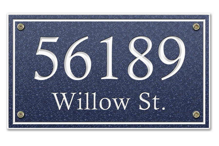 Corian Rectangle Address Plaque