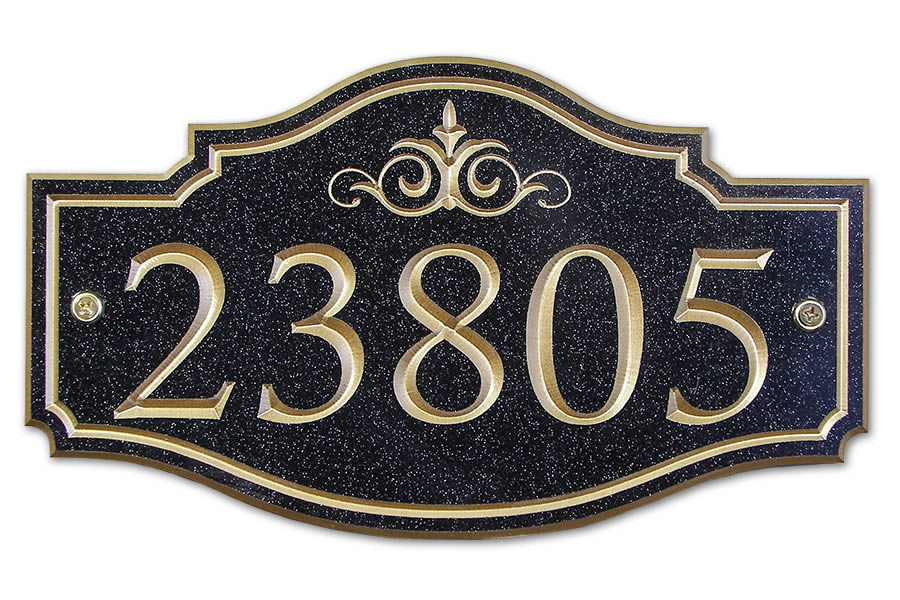 Corian Victorian Address Plaque