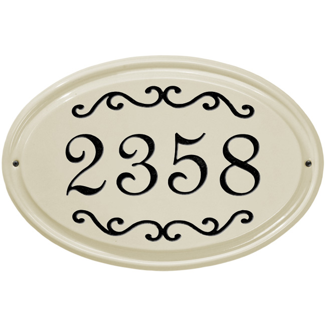 Classic Scroll Oval Plaque
