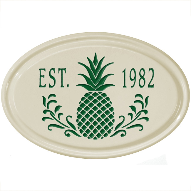 Pineapple Oval Plaque