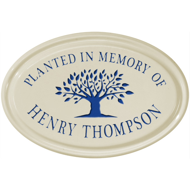 Tree Memorial Oval Plaque