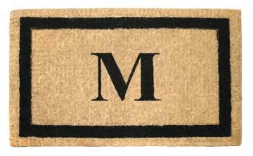 Coir Single Border Monogrammed Doormat