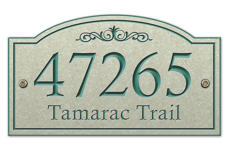 Corian Small Arch Address Plaque