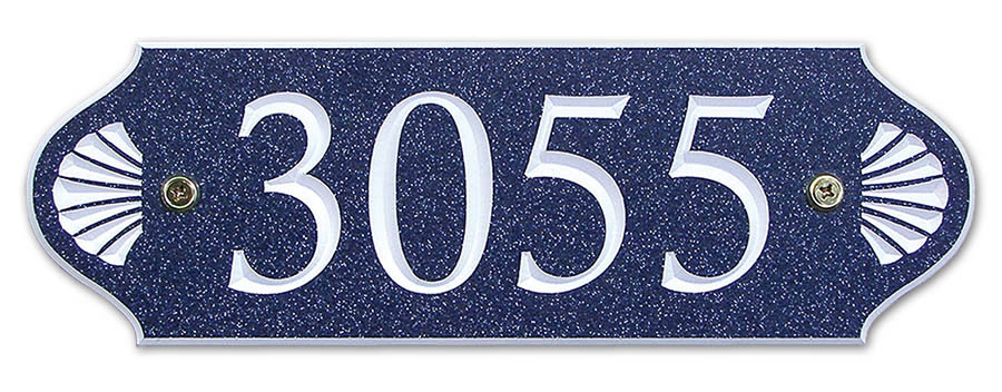 Corian Fan Rectangle Address Plaque