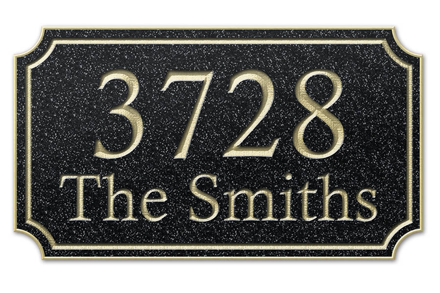 Corian Radius Corner Address Plaque