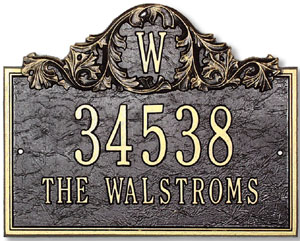 Whitehall Acanthus Address Plaques | Roland's Housewarming Gifts