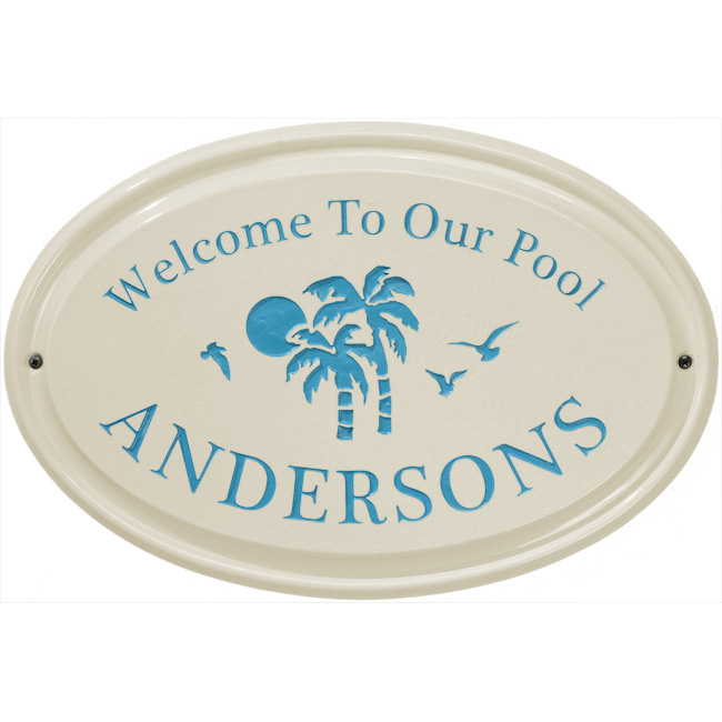 Palm Oval Plaque