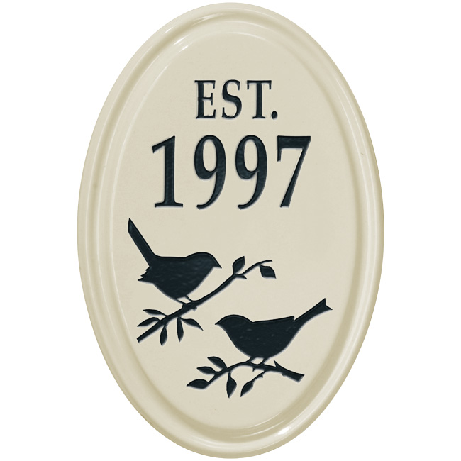 Bird Silhouette Oval Plaque
