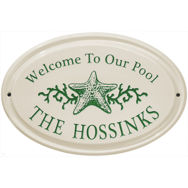 Starfish Oval Plaque
