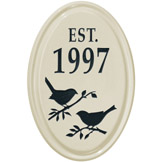 Bird Silhouette Oval Plaque