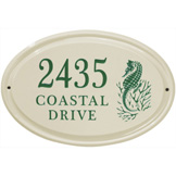 Seahorse Oval Plaque