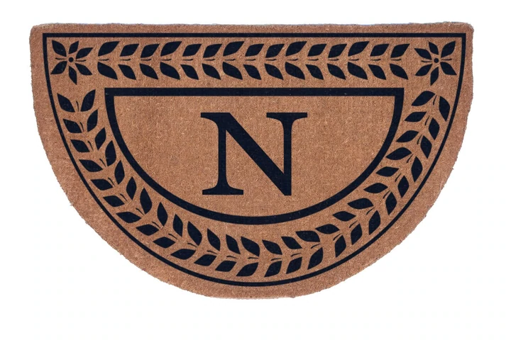 Estate Monogrammed Half-Round Door Mat