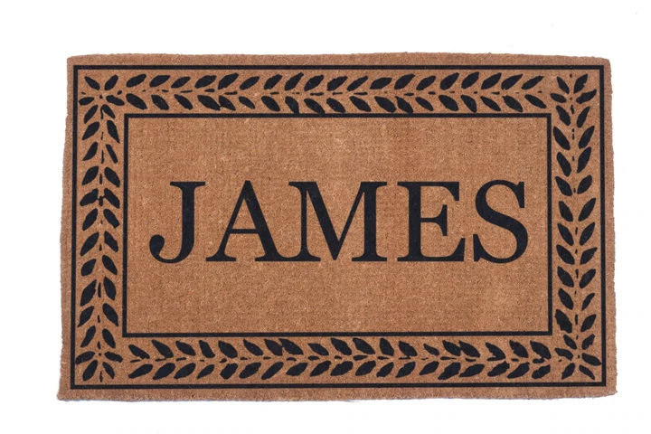 Leafy Coir Monogram Doormat