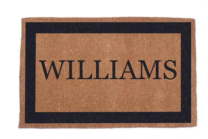 Single Border Coir Monogram Doormat