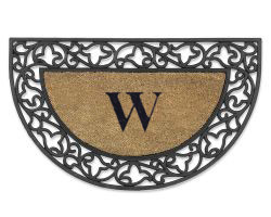 Rectangular Acanthus Rubber Border Coir Doormat