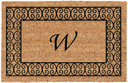 Vinyl Backed Coir Monogram Doormat