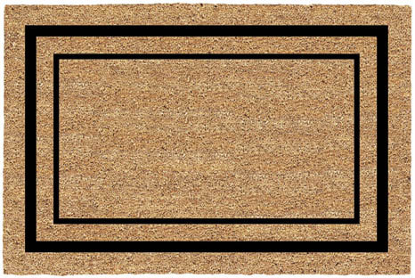 Vinyl Backed Coir Classic Doormat - Plain