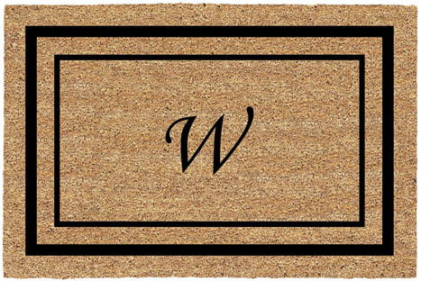 Vinyl Backed Coir Classic Doormat - Monogram