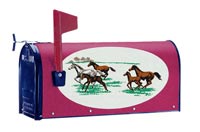 Oval Running Horses