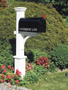 Cedar Stained Mailbox Post