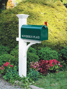 Cedar Stained Mailbox Post